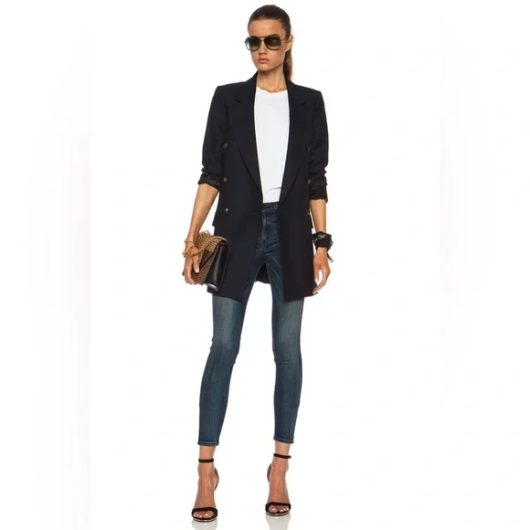 Rag & Bone Skinny Ankle Jeans, Zipper Detail, Stretch, Medium Wash - Size 26 - Picture 2 of 16